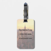 New Yorkskylinestadt mit Reich-Staat Gepäckanhänger (Rückseite vertikal)