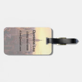 New Yorkskylinestadt mit Reich-Staat Gepäckanhänger (Rückseite horizontal)