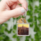 New Yorkskylinestadt mit Reich-Staat Schlüsselanhänger (Hand)