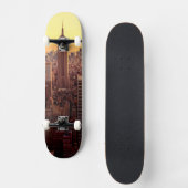 New Yorkskylinestadt mit Reich-Staat Skateboard (Vorderseite)