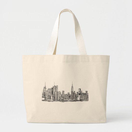New- YorkSkylinetinte Jumbo Stoffbeutel (Vorne)
