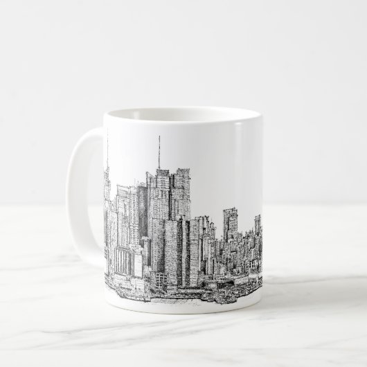 New- YorkSkylinetinte Kaffeetasse (Vorderseite Links)
