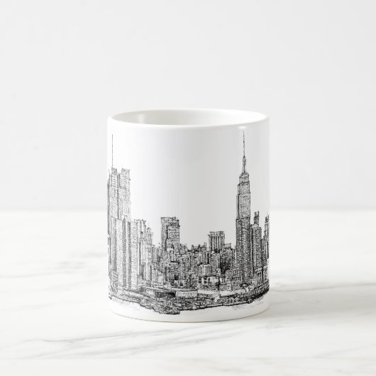 New- YorkSkylinetinte Kaffeetasse (Mittel)