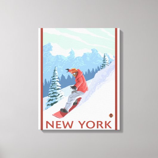 New YorkSnowboarder Scene Leinwanddruck (Vorderseite)