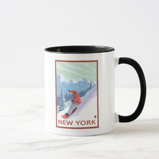 New YorkSnowboarder Scene Tasse (Rechts)
