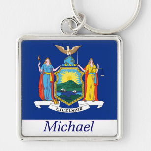 New- YorkStaats-Flagge personalisiert Schlüsselanhänger