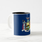 New- YorkStaats-Flagge Zwei-Ton Kaffee-Tasse Zweifarbige Tasse (Vorderseite Links)