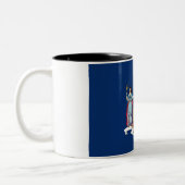 New- YorkStaats-Flagge Zwei-Ton Kaffee-Tasse Zweifarbige Tasse (Links)