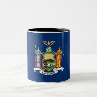 New- YorkStaats-Flagge Zwei-Ton Kaffee-Tasse Zweifarbige Tasse