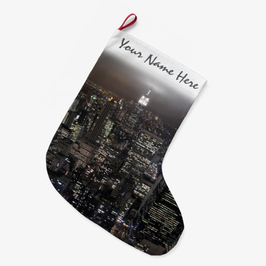 New- YorkStrumpf-New- YorkweihnachtsStrumpf Großer Weihnachtsstrumpf (Vorderansicht (hängend))
