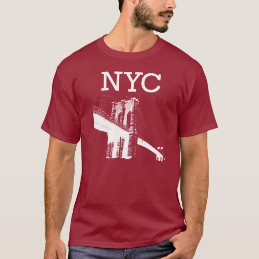 New- YorkT - Shirt tiefrot (Vorderseite)