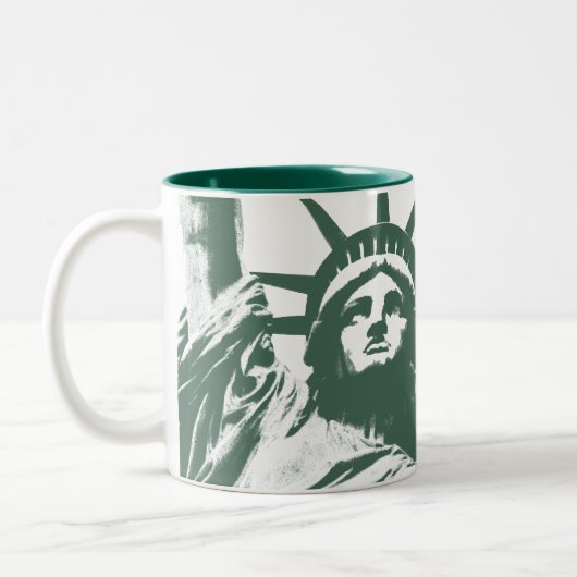 New- YorkTassen-New- Yorkfreiheitsstatue Zweifarbige Tasse (Links)