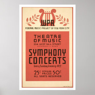 New- Yorktheater-Musik WPA 1940 Poster