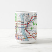 New- Yorkuntergrundbahn-Karte 15-Unze-klassische Kaffeetasse (Mittel)
