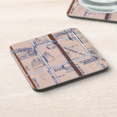 NEW- YORKuntergrundbahn MAP, 1940 2 Getränkeuntersetzer (Linke Seite)