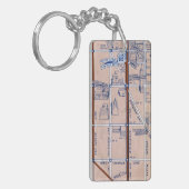 NEW- YORKuntergrundbahn MAP, 1940 2 Schlüsselanhänger (Vorderseite links)