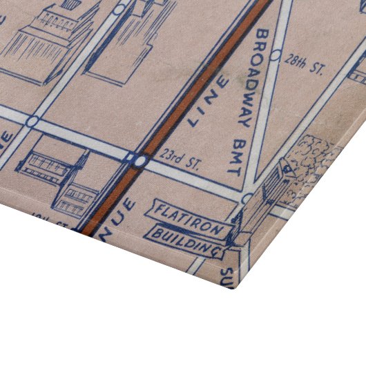 NEW- YORKuntergrundbahn MAP, 1940 2 Schneidebrett (Ecke)