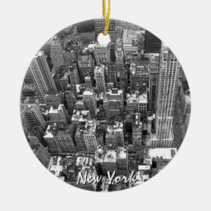 New- Yorkverzierungs-personalisierte Keramik Ornament