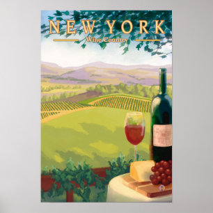 New YorkWine Country Scene Poster
