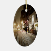 New- Yorkwinter - Schnee auf der unteren Ostseite Keramikornament (Rechts)