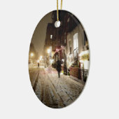 New- Yorkwinter - Schnee auf der unteren Ostseite Keramikornament (Links)