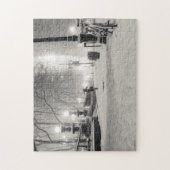 New- Yorkwinter - Snowy-Nacht - Bryant-Park Puzzle (Vertikal)