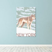 New YorkWolf Scene Leinwanddruck (Insitu (Holzboden))