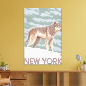New YorkWolf Scene Leinwanddruck (Insitu (Wohnzimmer))