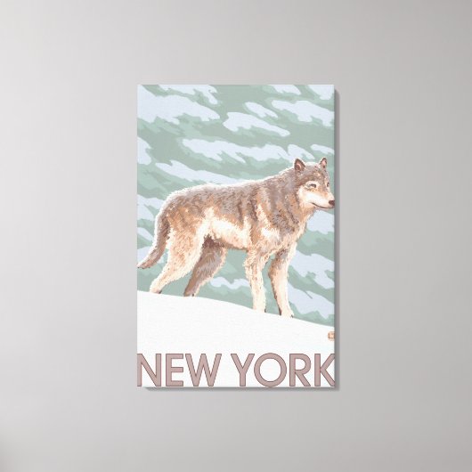 New YorkWolf Scene Leinwanddruck (Vorderseite)