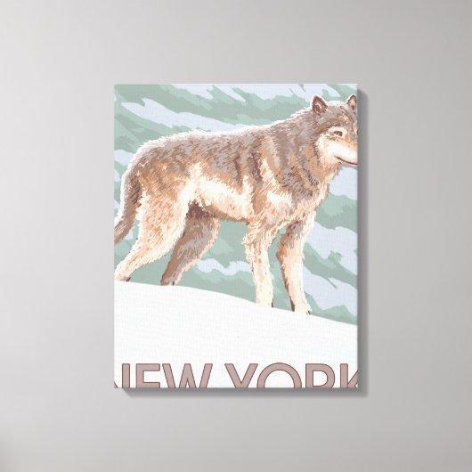 New YorkWolf Scene Leinwanddruck (Vorderseite)