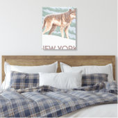 New YorkWolf Scene Leinwanddruck (Insitu (Schlafzimmer))