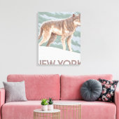 New YorkWolf Scene Leinwanddruck (Insitu (Wohnzimmer))