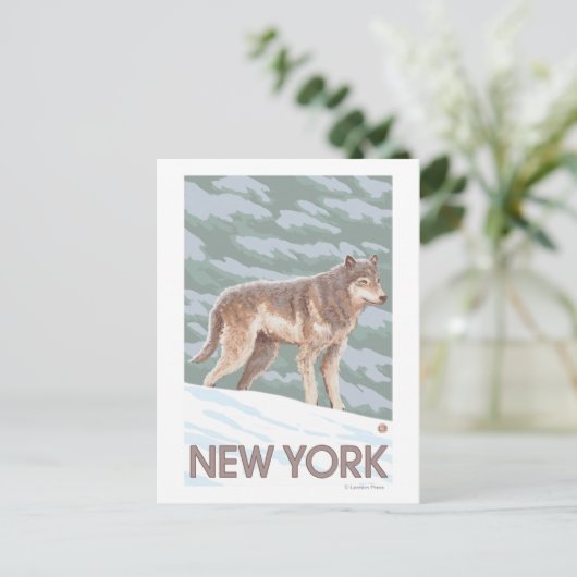 New YorkWolf Scene Postkarte (Stehend Vorderseite)