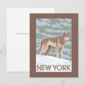 New YorkWolf Scene Postkarte (Vorne/Hinten)