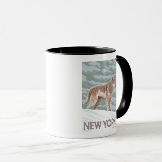 New YorkWolf Scene Tasse (VorderseiteRechts)