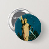 New- Yorkwunder-Stadt der Welt Button (Vorne & Hinten)