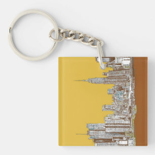 New Yorkzeichnen Schlüsselanhänger