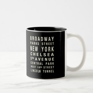 NEW- YORKzug-TASSE Zweifarbige Tasse