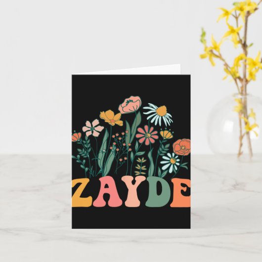 New Zayde Wildflower First Birthday & Baby Sho Karte (Gelbe Blume)