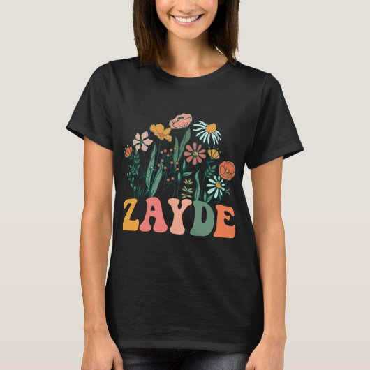 New Zayde Wildflower First Birthday & Baby Sho T-Shirt (Vorderseite)