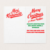 New Zealand Birds Christmas Card (Innenseite Aufgefaltet)