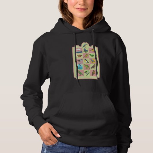 New Zealand BIRDS PATTERN Hoodie (Vorderseite)
