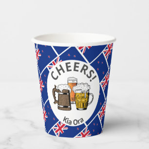 NEW ZEALAND Cheers Kia Ora Beer Pappbecher
