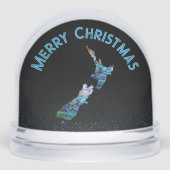 NEW ZEALAND CHRISTMAS MAP PAUA SCHNEEKUGELN (Vorderseite)