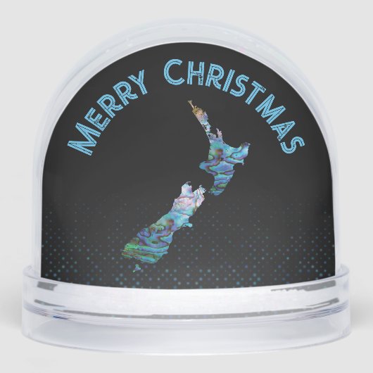 NEW ZEALAND CHRISTMAS MAP PAUA SCHNEEKUGELN (Vorderseite)