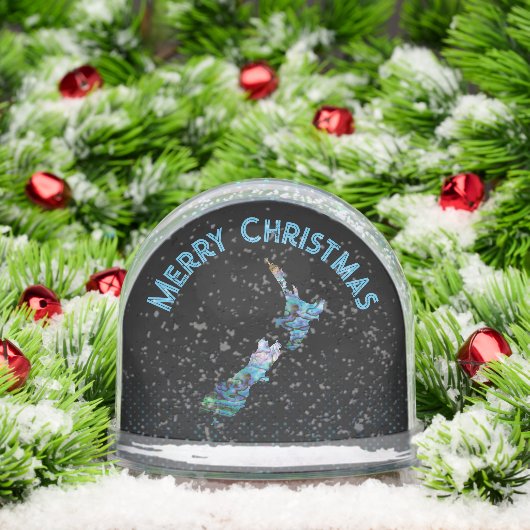NEW ZEALAND CHRISTMAS MAP PAUA SCHNEEKUGELN (Weihnachten)