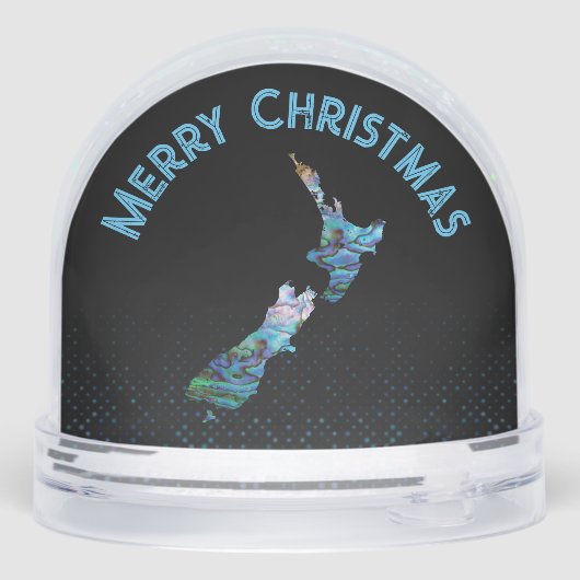 NEW ZEALAND CHRISTMAS MAP PAUA SCHNEEKUGELN (Rückseite)