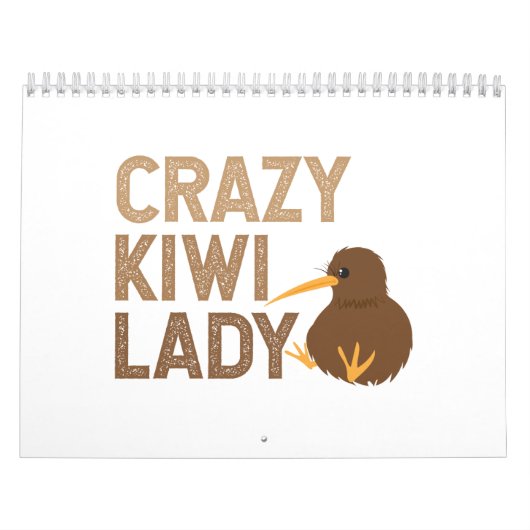 New Zealand Crazy Kiwi Lady Funny Geschenk Idee Kalender (Titelbild)