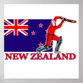 New Zealand Cricket Player Poster (Vorne)