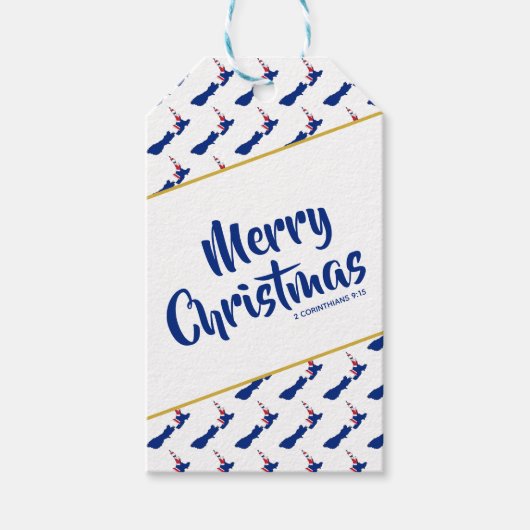 NEW ZEALAND Custom Frohe Weihnachtsbibel-Schrift Geschenkanhänger (Vorderseite)